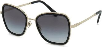 Chanel Pre-owned Metal sunglasses - Dames - Vintage Accessoires - Zwart - ONE Size - Vintage