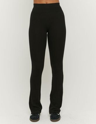 Tally Weijl Leggings TALLY WEIJL SLECOPATRY, Damen, Gr. 34, N-Gr, schwarz, Jersey, Obermaterial: 48% Baumwolle, 47% Modal, 5% Elasthan, unifarben, bootcut fit lan