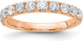 Diamond2Deal 14k Gold Lab Grown Diamond Wedding Band Ring 1Ct Clarity- VS Color- G-H