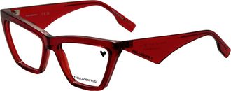 Karl Lagerfeld Womens 54mm Crystal Red Eyeglasses KL6195-600-54