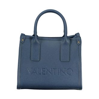 Valentino Handbags, female, Blue, Size: ONE SIZE Polyethylene Handbag with Textured Finish