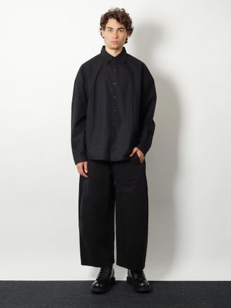Entire studios Wide-Leg Cotton Trousers - Black