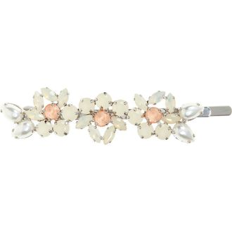 Simone Rocha Heartbloom Crystal & Faux Pearl Hair Clip in Sand Opal/Clem/Pearl at Nordstrom