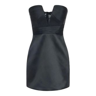 Elisabetta Franchi Mini-jurk van Gazar-stof - Dames - Jurken - Zwart - Maat: S