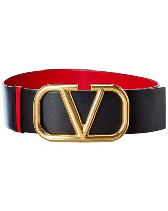 Valentino Vlogo 70Mm Reversible & Adjustable Leather Belt