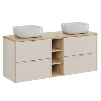 Petits Meubles Mueble lavabo 3 compartimientos estratificado 140.6cm