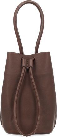 Uma Wang Neutrals Small Smooth Leather Bucket Bag