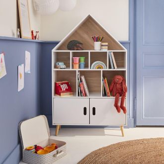 Sweeek House-shaped Bookcase With Storage