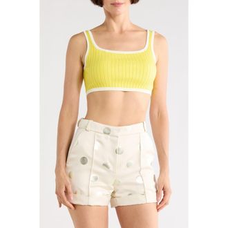 Longchamp Ribbed Bralette in Lemon at Nordstrom Rack, Size Small