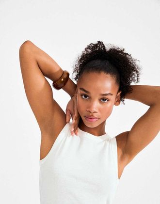 Pilgrim Aase - Bracciale marrone effetto ambra