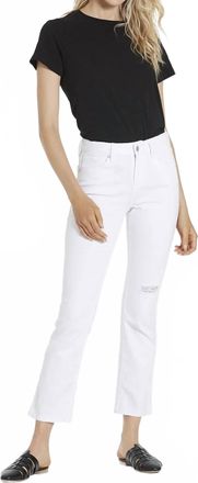 Dear John Denim Womens Blaire Slim Straight Jean In White