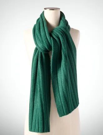 Talbots Soft Ribbed Scarf - Highland Green - 001 Talbots