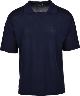 Mauro Grifoni Multicolor Cotton Knit V-Notch Polo Shirt