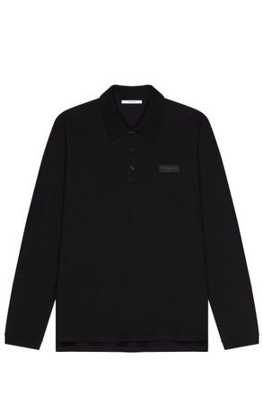 Givenchy BRANDED COTTON LS POLO Size: XXL, colour: BLACK
