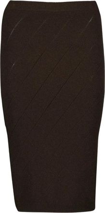 Prada Pencil Skirts, female, Brown, Size: 2XS Wool Skirt