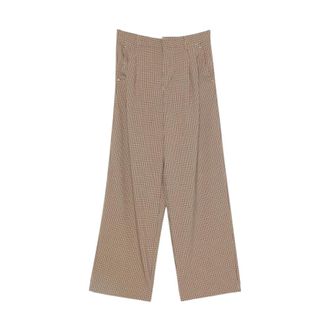 White Sand Wide Trousers - Trousers - Mujer - Marr&oacute;n - 2XS