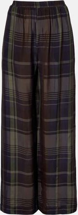 Frankie Shop Baxter checked wide-leg pants