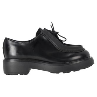 Prada Prada Diapason Geborstelde Loafers in Zwart Leer
