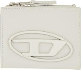 Diesel 1DR Bi-Fold Zip II - Dames - Portefeuilles - Wit - ONE Size - Leer - Accessoires
