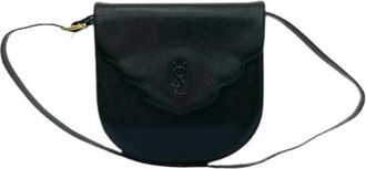 Saint Laurent Pre-owned Cross Body Bags, female, Black, Size: ONE SIZE Pre-owned Leather Shoulder Bag
