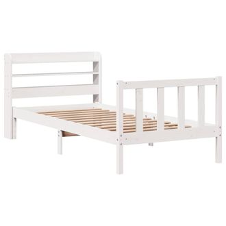 Berkfield Home Beautiful Bed Frame without Mattress White 100x200 cm Solid Wood Pine