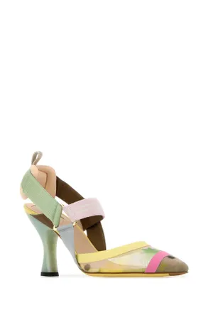 Fendi Verl.mult+rosa Chiar Scarpe Con Tacco High Heel Shoes