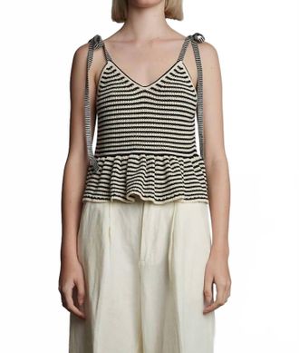 Eleven Six Mali Camisole Top In Ivory/black Stripe