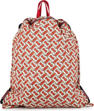 Burberry Beige Orange White Nylon Backpack (Pre-Owned)