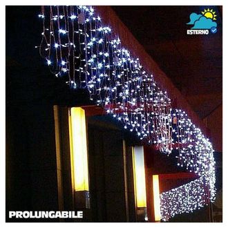 Trade Shop Trade Shop - Tend Cascata Luminosa Bianco Fred 250 X 75 Cm Fino Prolungable 50mt 126led