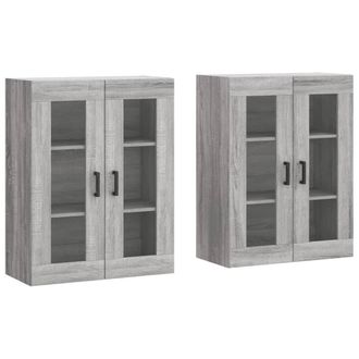 Berkfield Home Wall Mounted Cabinets 2 pcs Grey Sonoma Engineered Wood