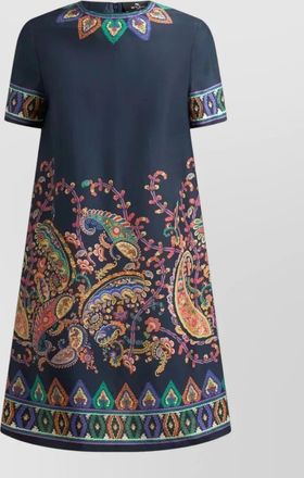 Etro silk floral paisley mini tunic dress