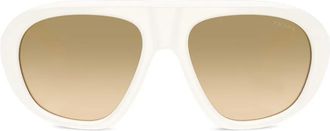 Prada Occhiali da sole con montatura stile pilota - Bianco