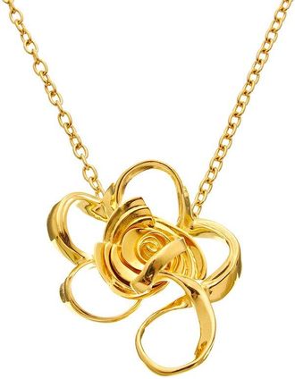 Oscar De La Renta Large Geometric Rose Necklace