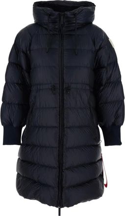 Afterlabel Jassen, Dames, Blauw, XS, Leer, Eriz Lange Donsjas