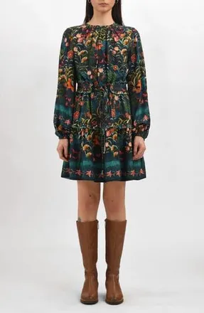 Celina Moon Starlight Long Sleeve Minidress in Garden Reverie at Nordstrom Rack, Size X-Large