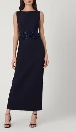 Shoshanna Midnight Diamond Sequin Mesh Sia Dress in Navy at Nordstrom, Size 10