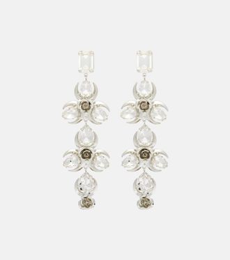 Magda Butrym Crystal-embellished floral drop earrings