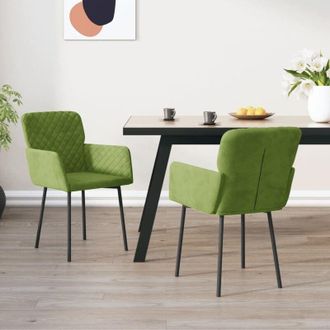 vidaXL Furniture Limited - Sillas De Comedor 2 Unidades Terciopelo Verde