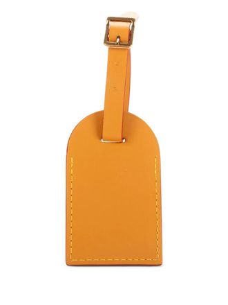 Louis Vuitton 2000 leather luggage tag - Yellow