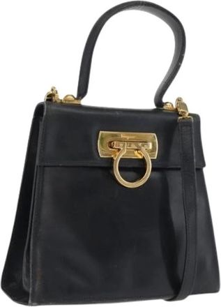 Ferragamo Pre-owned Handbags, female, Blue, Size: ONE SIZE Pre-owned Handbag
