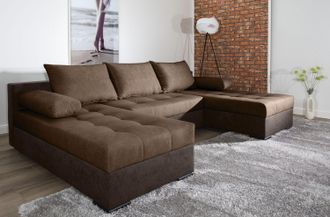 Collection Ab Wohnlandschaft »Josy U-Form, B: 269 cm« mit Bettfunktion & Bettkasten, Federkern