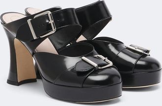 Simone Rocha Buckle Sculpt leather mules