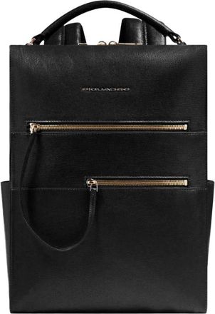 Piquadro W140 Backpack - Dames - Rugzakken - Zwart - ONE Size - Leer - Tassen