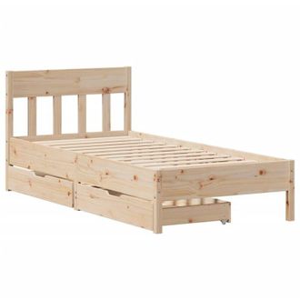 vidaXL Vidaxl - Estructura De Cama Sin Colch&oacute;n Madera Maciza Pino 75x190 Cm