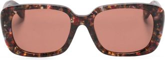 Chlo&eacute; square-frame sunglasses - women - Recycled Acetate - 55 - Brown