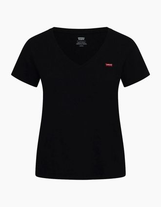 Levi's Womens Perfect Slub Vneck Anthracite - Black - Size: 14