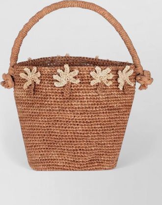 Alanui shadow palm basket bag floral handle
