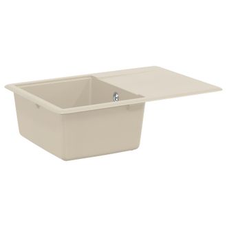 vidaXL Lavabo 80% Cuarzo Y 20% Resina 670 X 460 Mm Beige Vidaxl