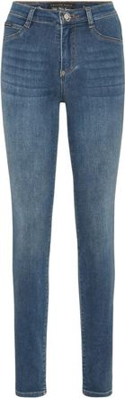 Philipp Plein Denim High Waist Jegging Logo - Dames - Skinny Jeans - Blauw - W29 - Denim - Jeans