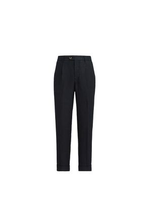 Brunello Cucinelli Gabardine garment dyed trousers in Navy Blue at Nordstrom, Size 52 It